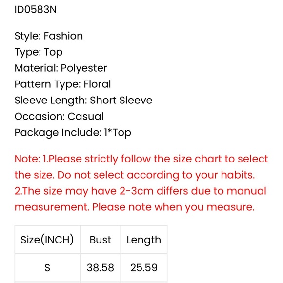 🌻Short Sleeve Floral Top🌻 - Picture 4 of 5